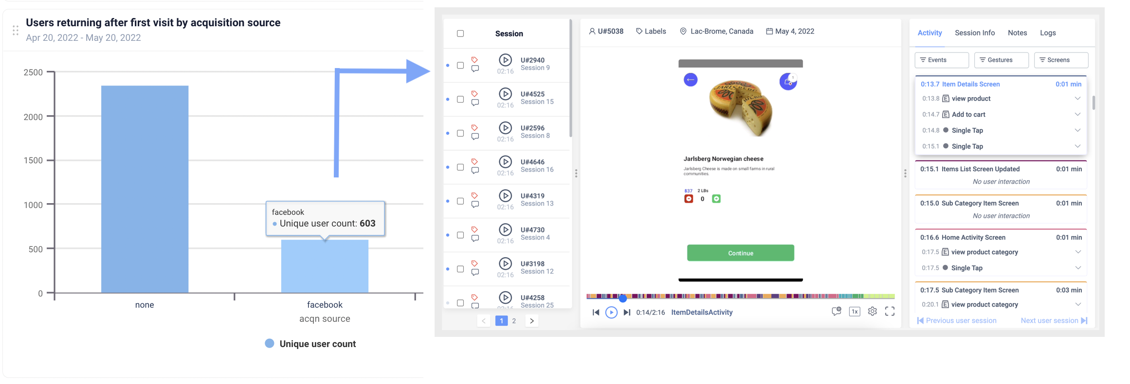 Contextual Analytics in UXCam