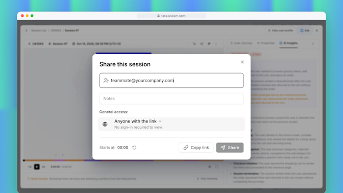 Tara builds a Conversion and Drop-off dashboard that everyone with access to the app can see