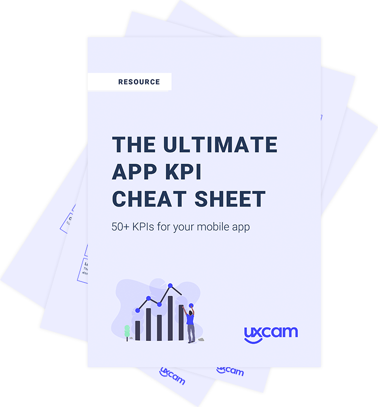 Book with title of "The ultimate app KPI cheat sheet"