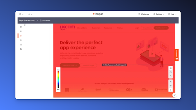 Hotjar heatmap feature hotjar mobile heatmap