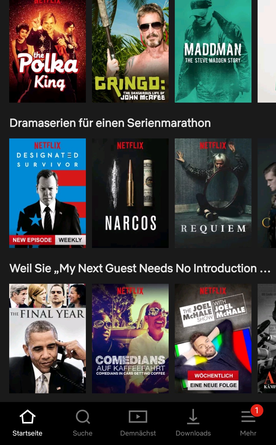 mobile app personalization example netflix