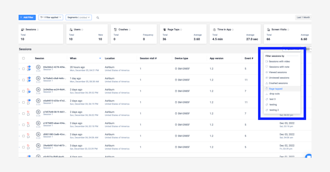 12 kpis to measure onboarding - session filters