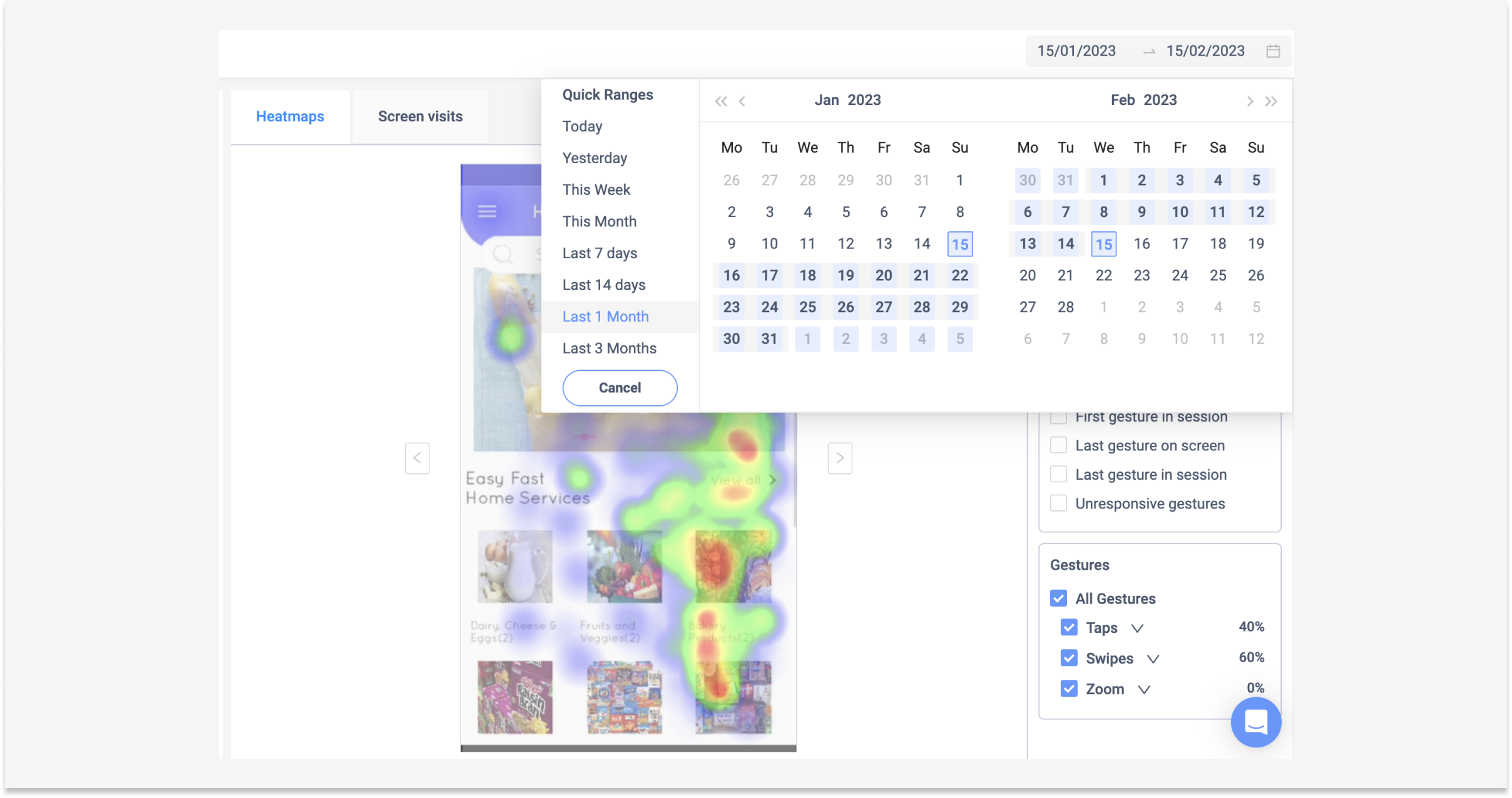 flutter heatmap date filter