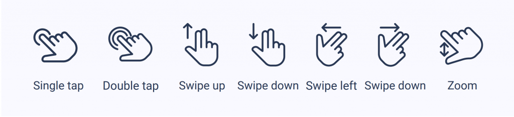 app ux gestures