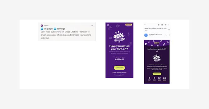 Convert engaged users into paying customers with mobile messaging