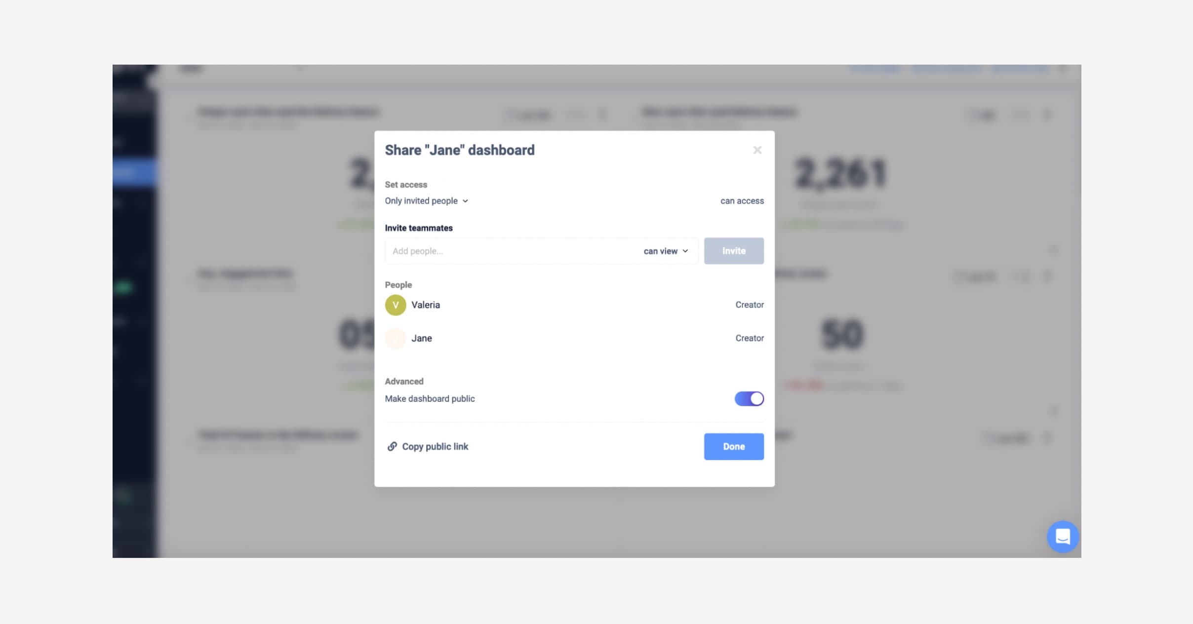 Blog inline dashboard share external product screenshot