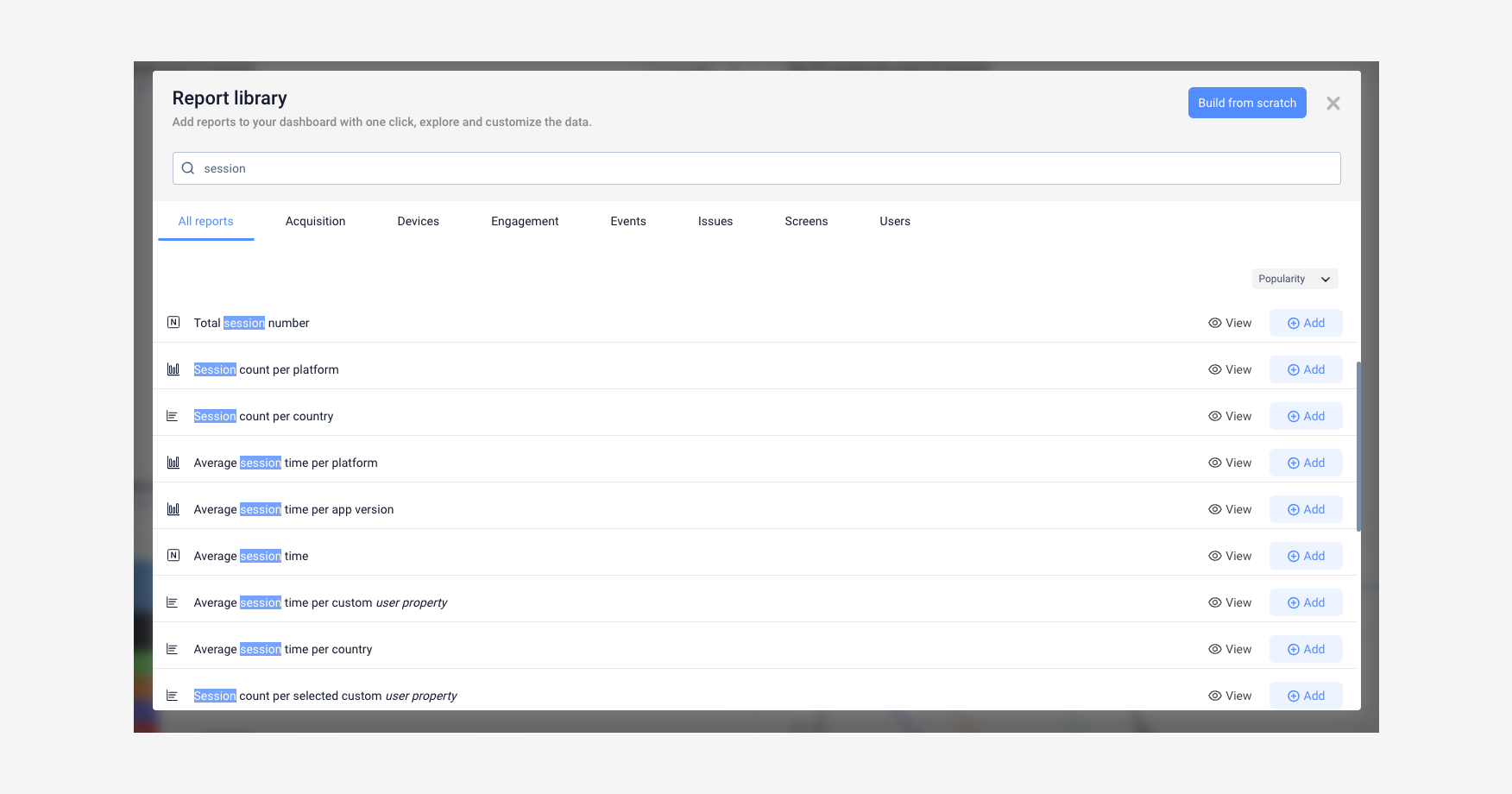 Setting up mobile analytics dashboard