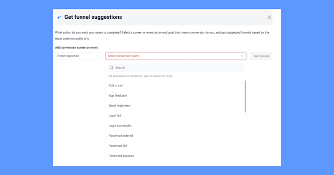 Suggested funnels in funnel builder.