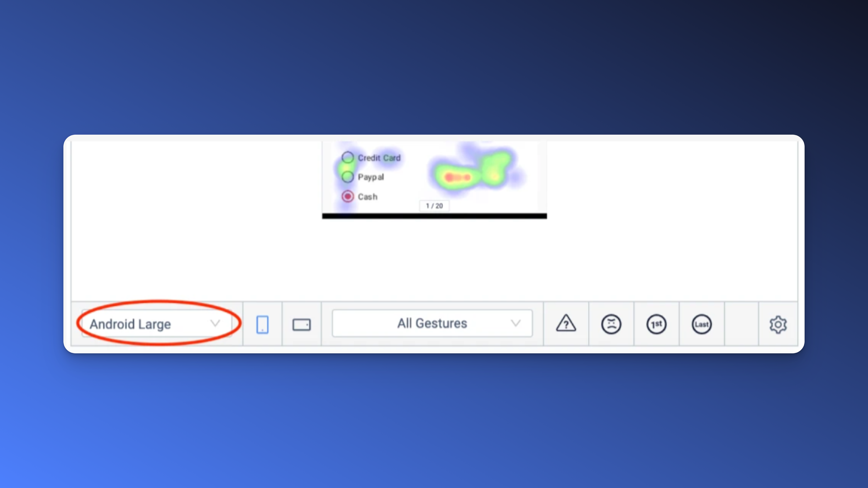 device mobile app heatmap