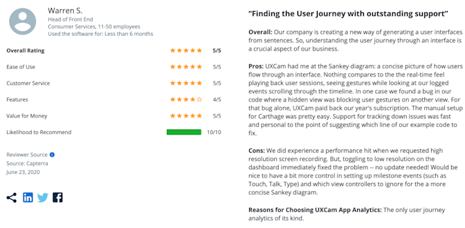 uxcam reviews