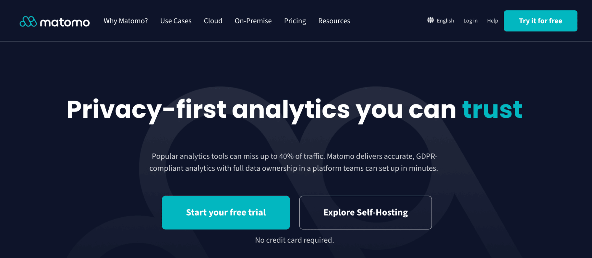 Matomo homepage
