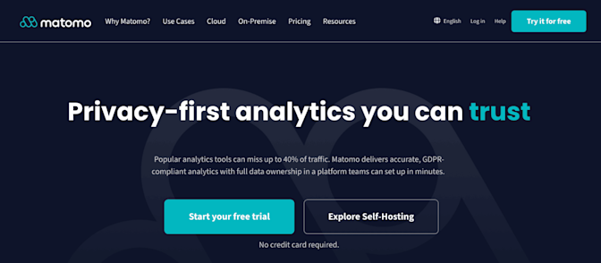 Matomo homepage