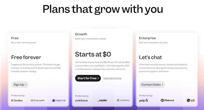 Mixpanel pricing