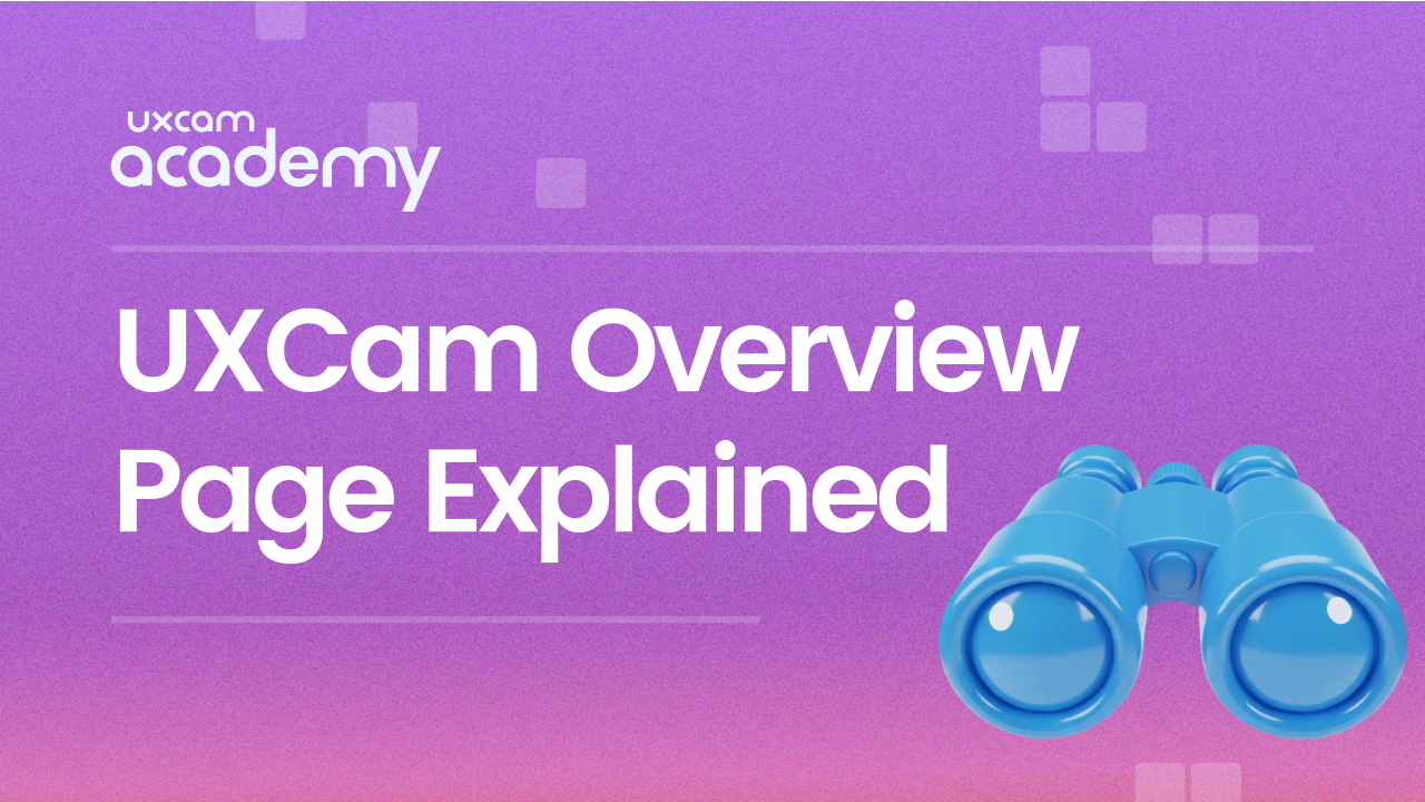 UXCam Overview Page Explained