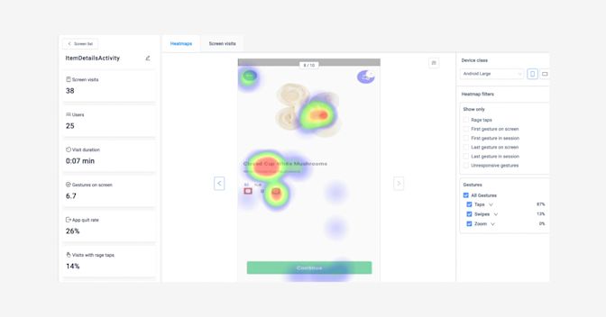 Mobile heatmaps