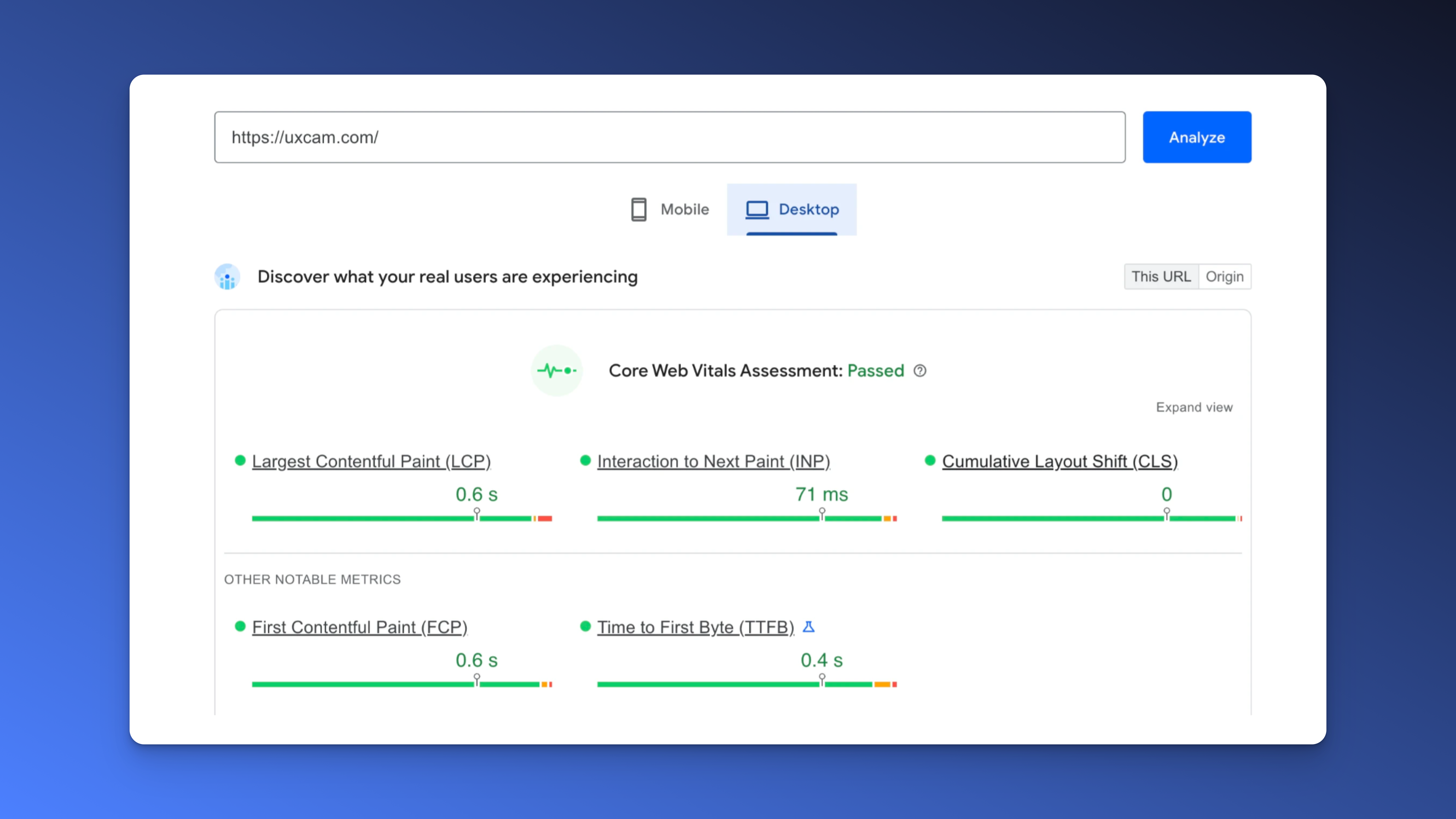 website analysis speed test