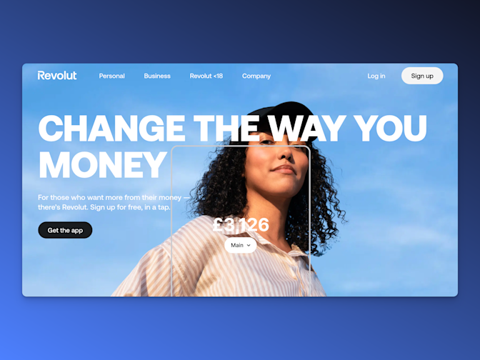 Revolut web design example