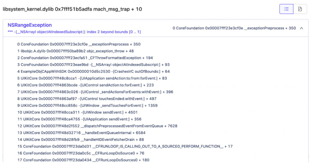 out-of-bound overflow error UXCam