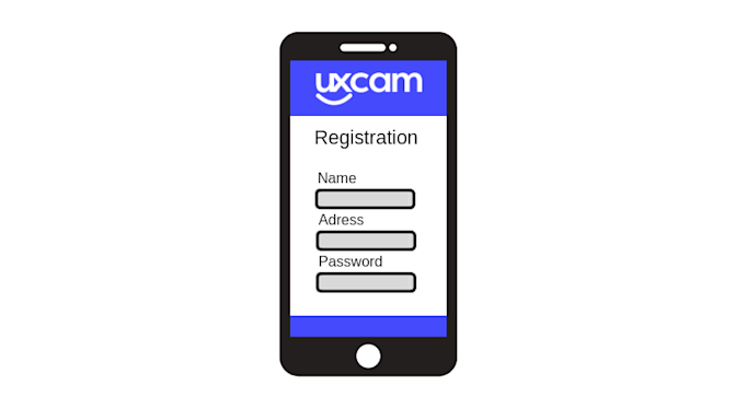 app onboarding registration screen