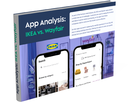 Book with title of "App Analysis: IKEA vs Wayfair"
