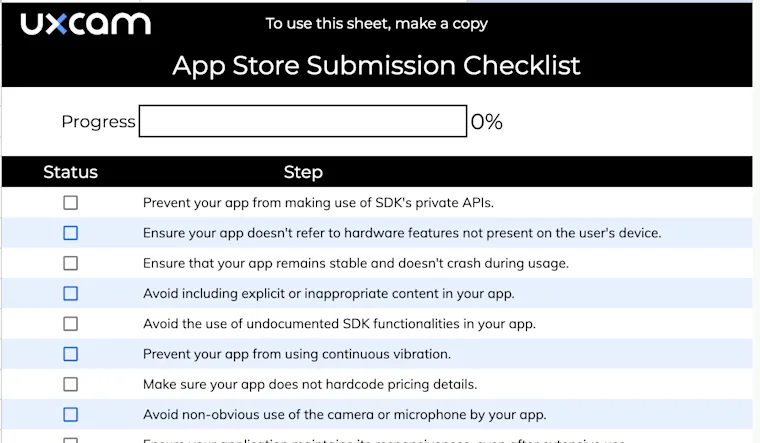 App Store Submission Checklist