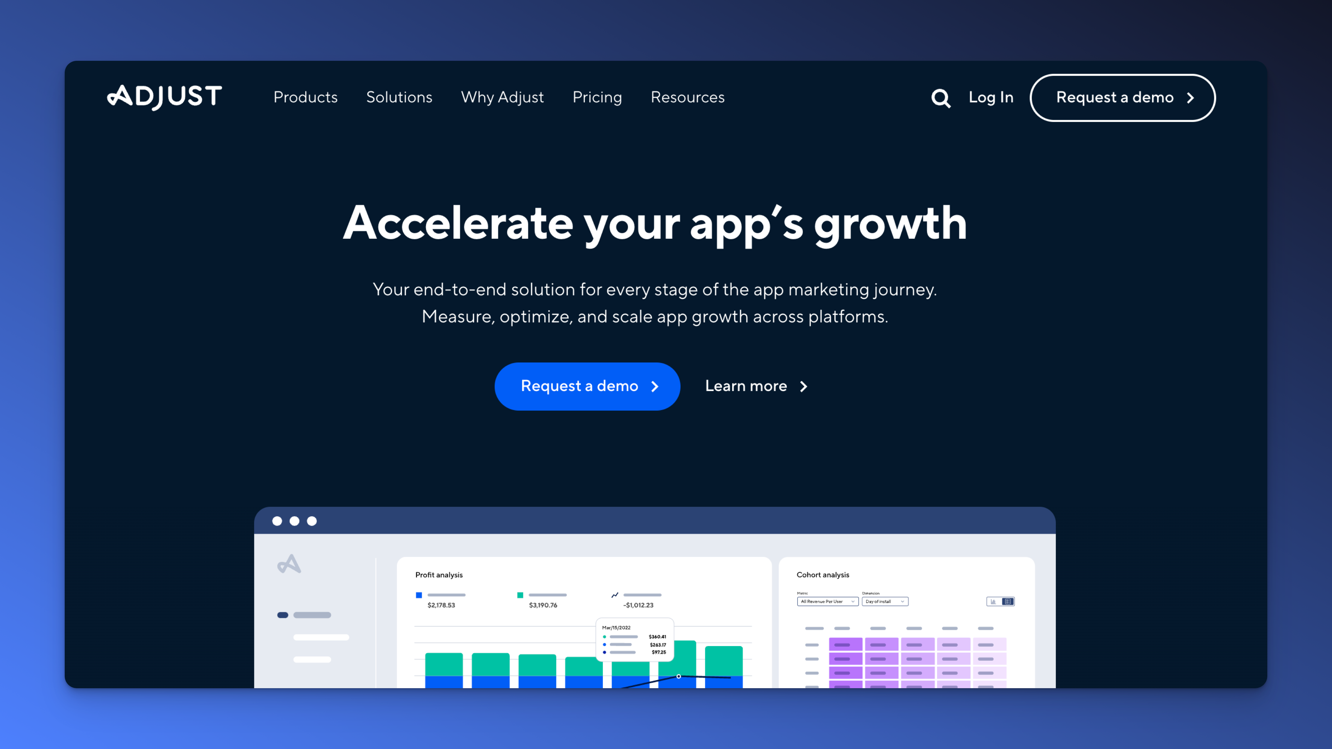 Adjust mobile app analytics platform