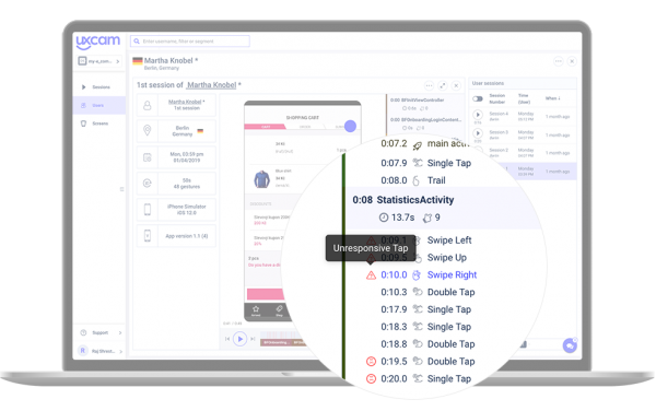 Unresponsive Gesture Tap