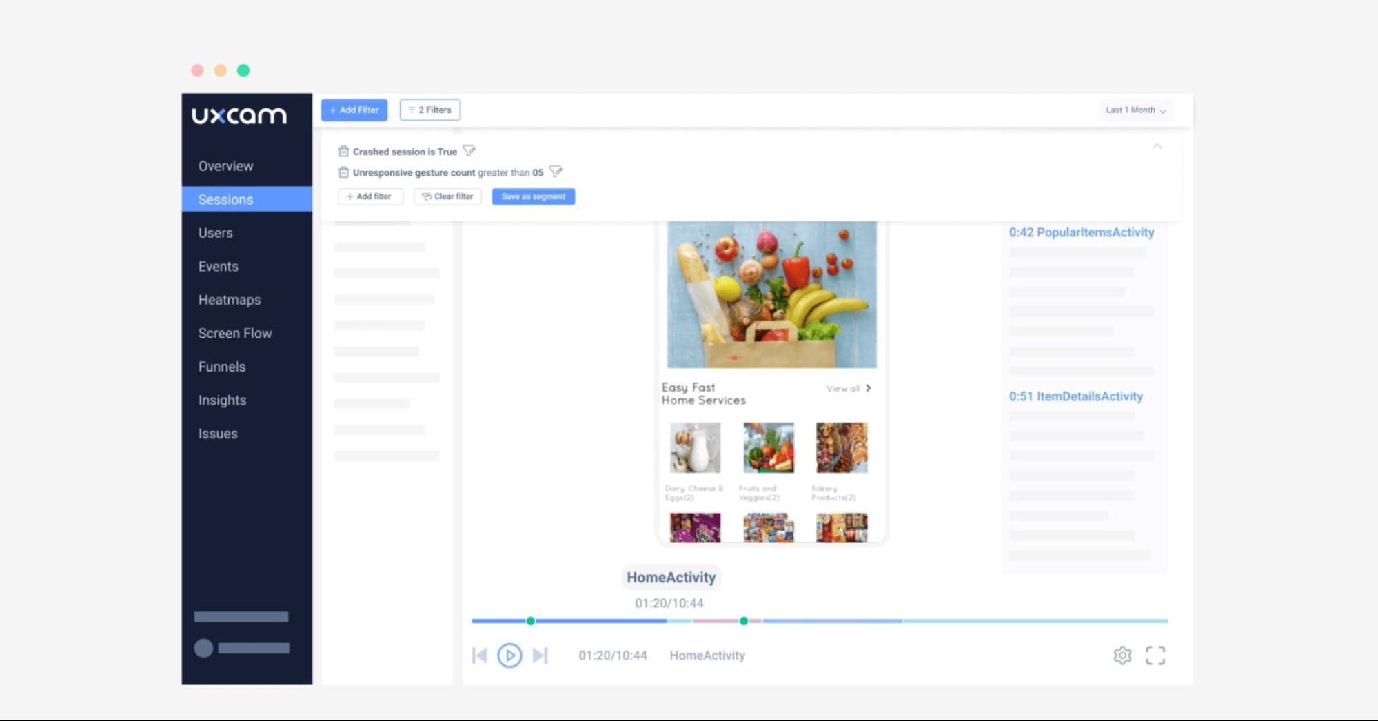 mobile session recording