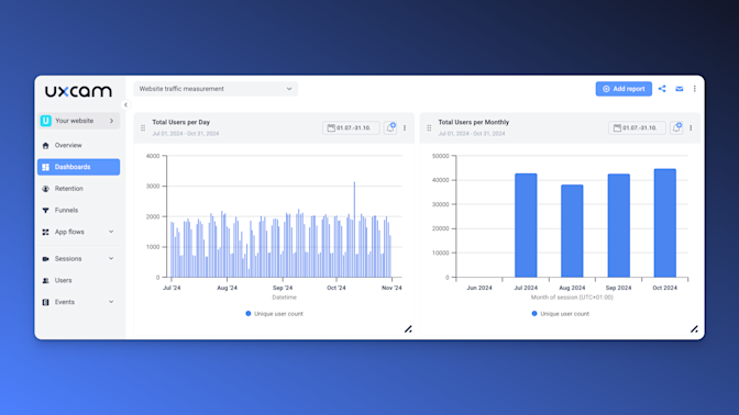 website traffic report