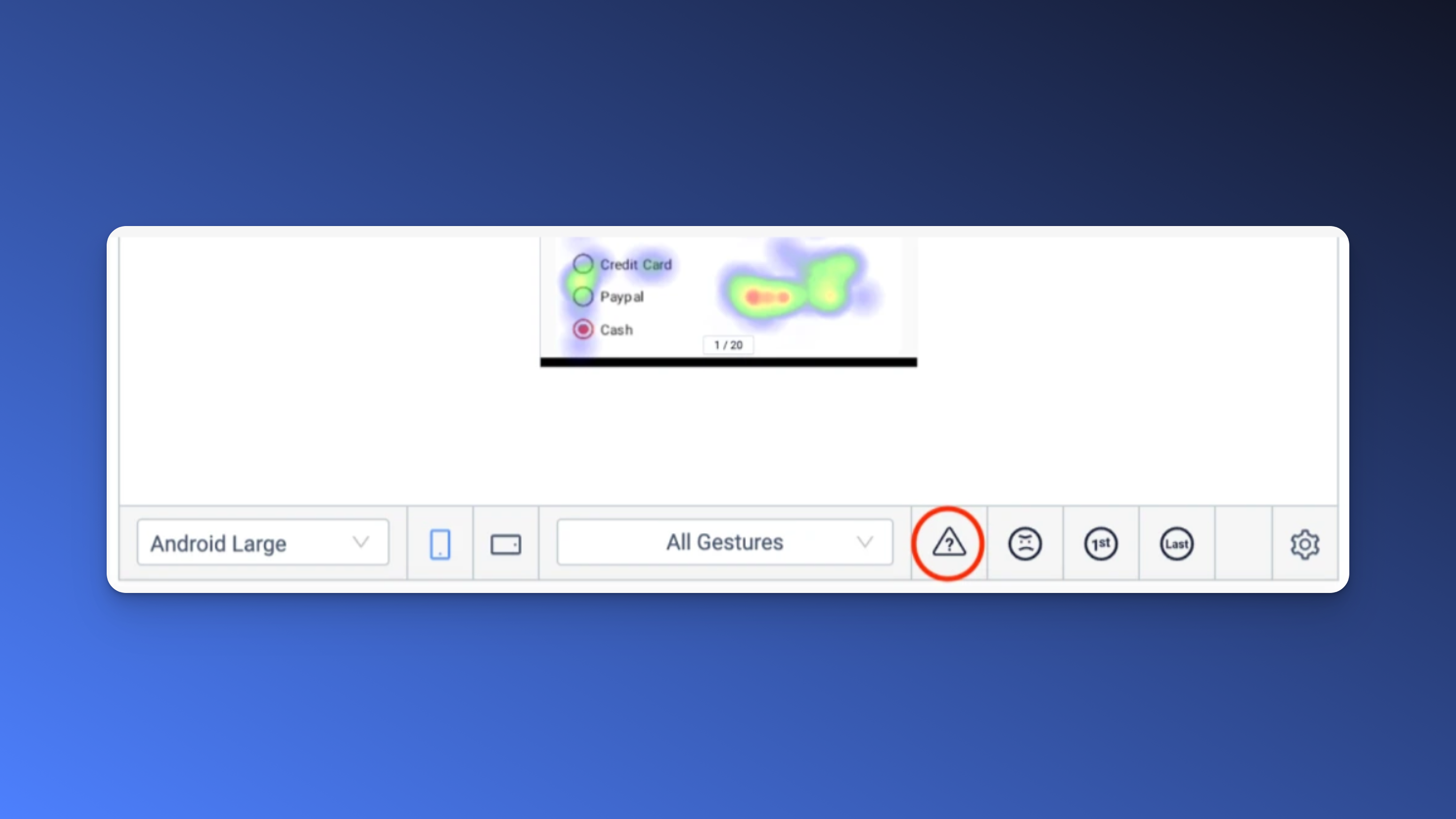 unresponsive mobile app heatmap