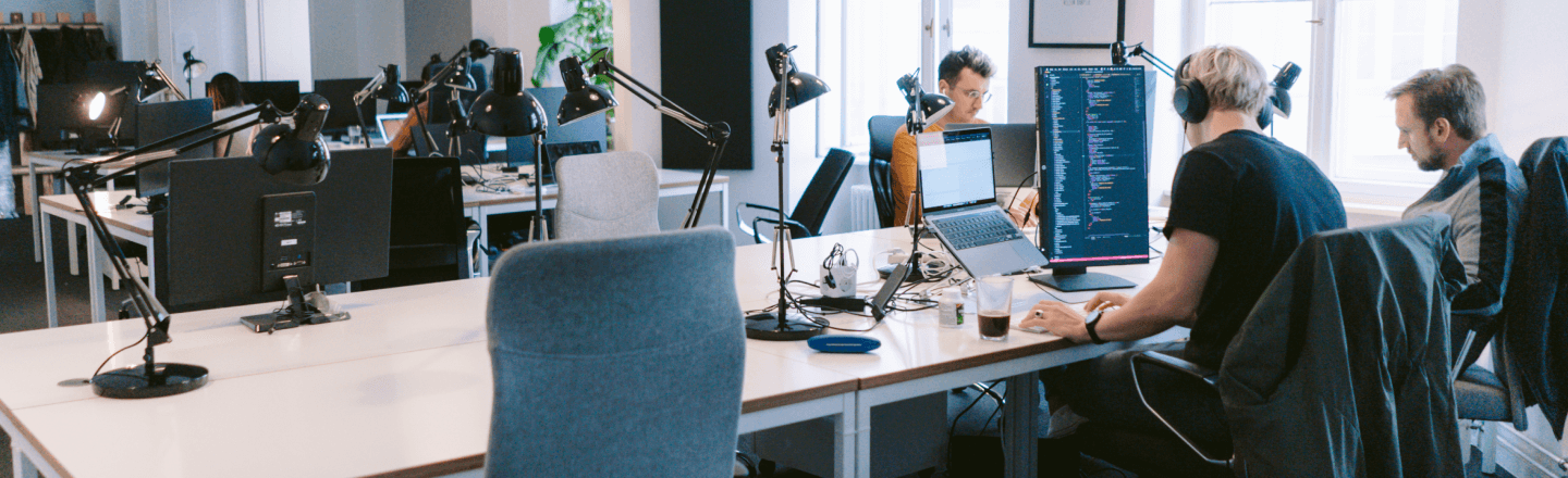 Picture of UXCam office employees working