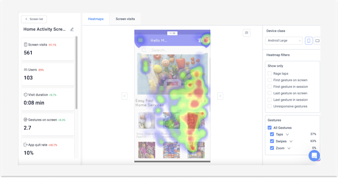 flutter touch heatmaps