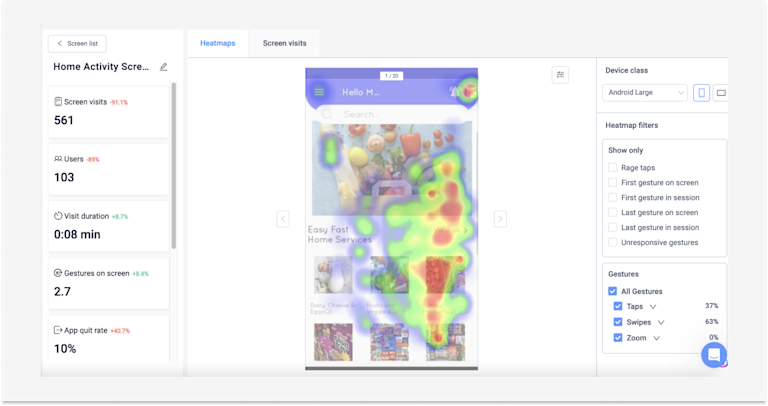 The Flutter Mobile App Heatmap Tool: UXCam
