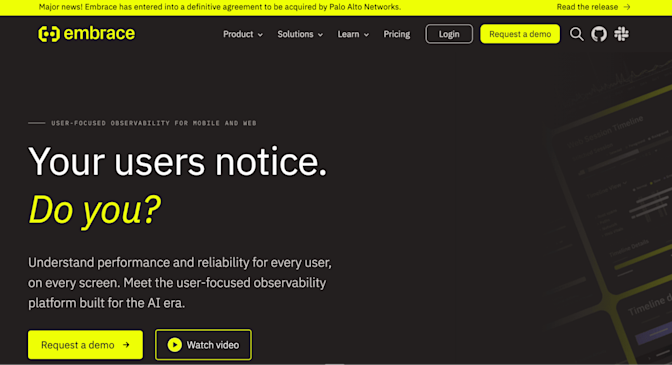 Embrace homepage: Your users notice. Do you?
