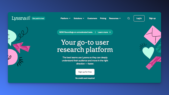Lyssna Usability testing platform research tool