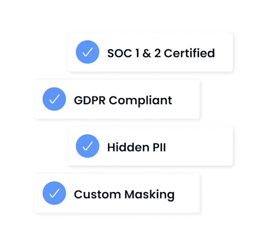 Shield with a lock surrounded by legal, regulations, security and transparency icons