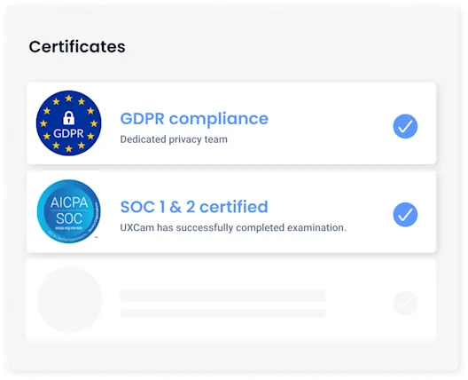 Checklist: SOC 1 & 2 certified, GDPR compliant, hidden PII, custom masking