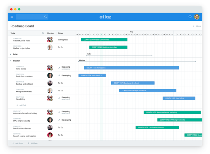 product roadmap example