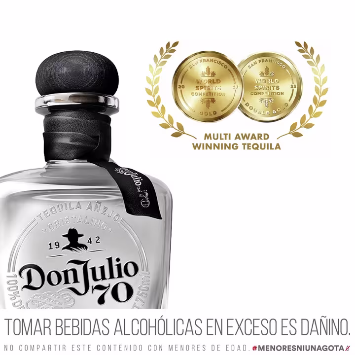 Tequila Don Julio 70  Añejo Cristalino 750ml