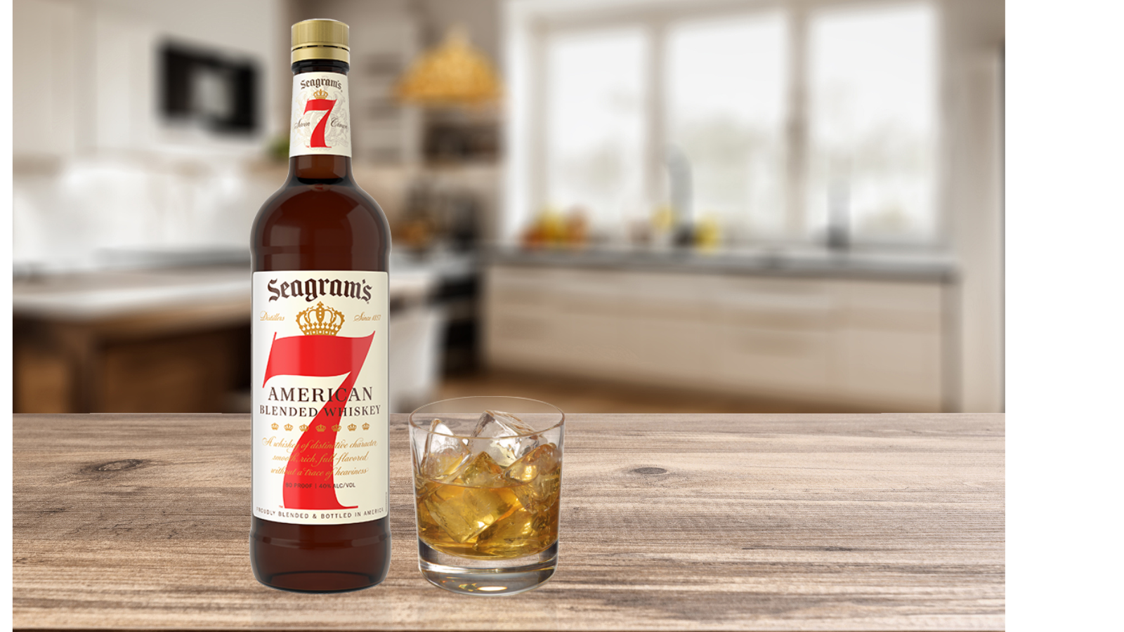 Seagrams 7 on the rocks