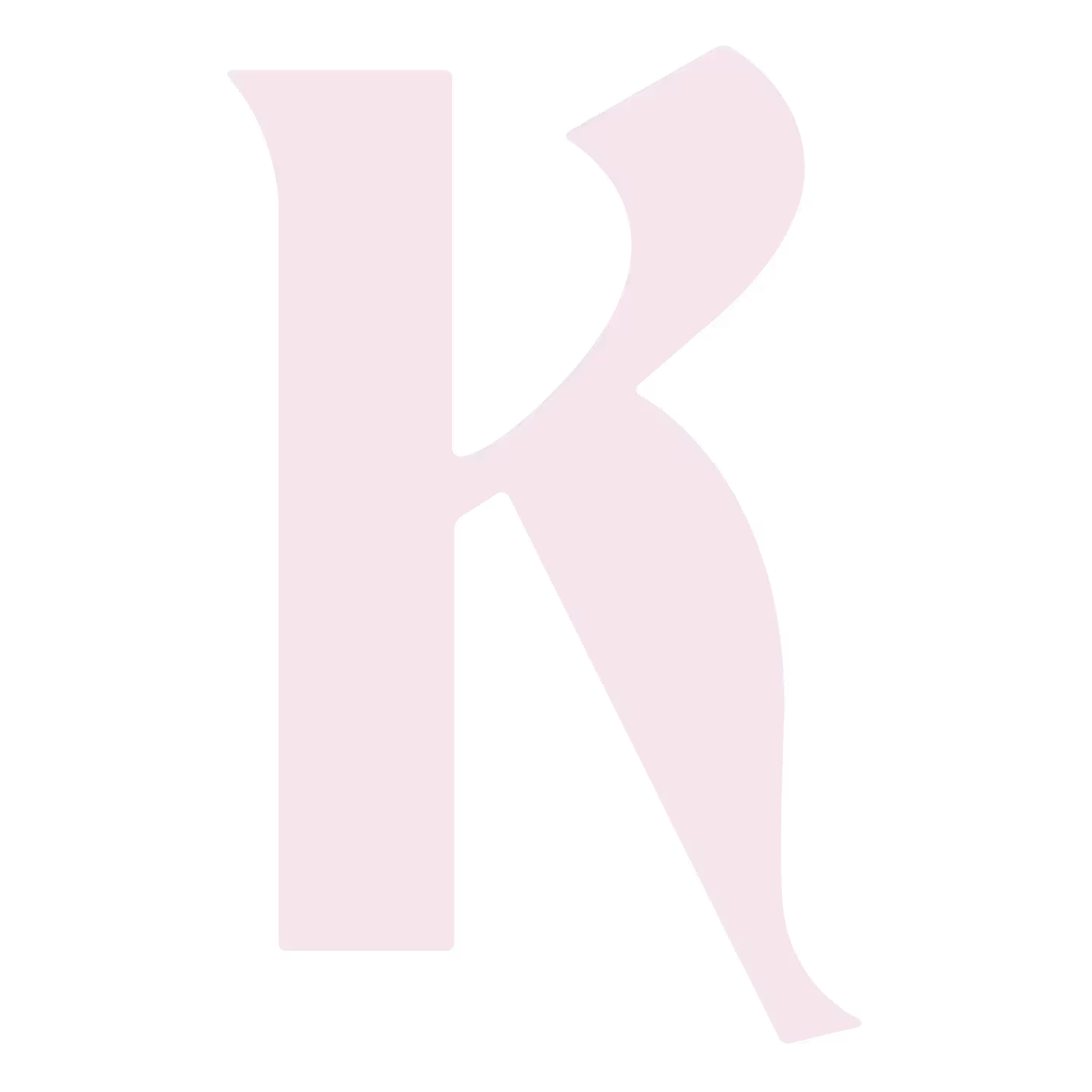 Logo-ul mărcii Ketel One cu litera K stilizată pe un fundal burgundy