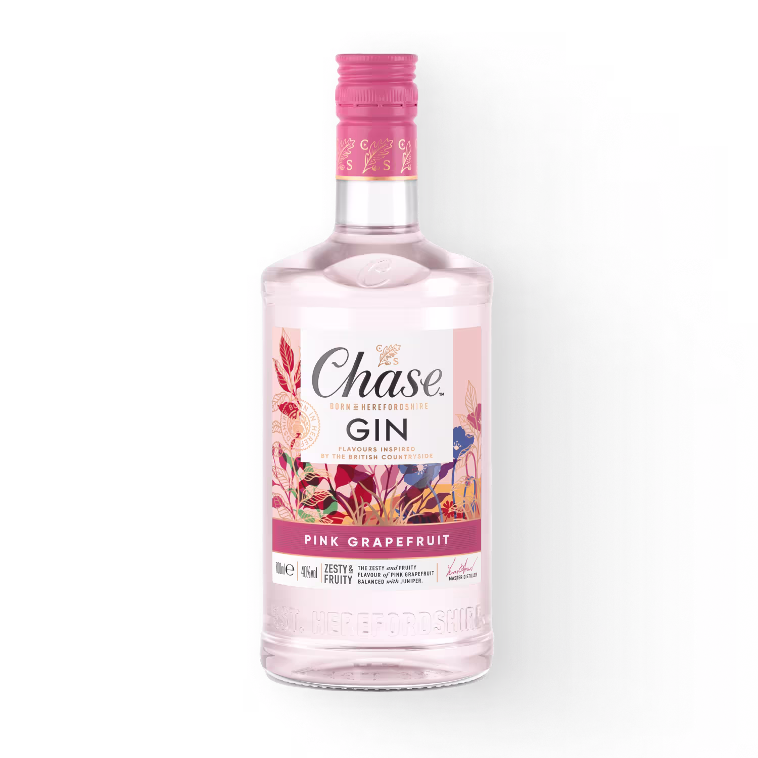 Chase Pink Grapefruit Gin, 70cl Bottle Front