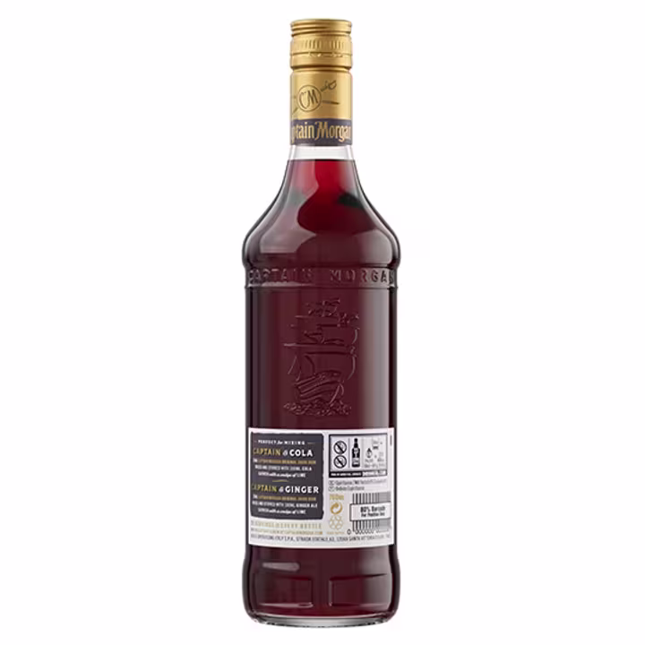 Captain Morgan Dark Rum, 0.7 L Back