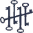 Blad and Bow Five Keys Club logo