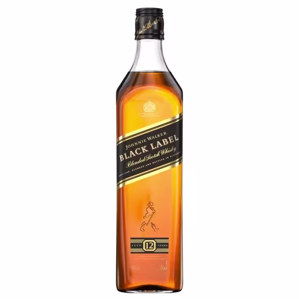 Johnnie Walker Black Label Blended Scotch Whisky, 70 Cl engrave