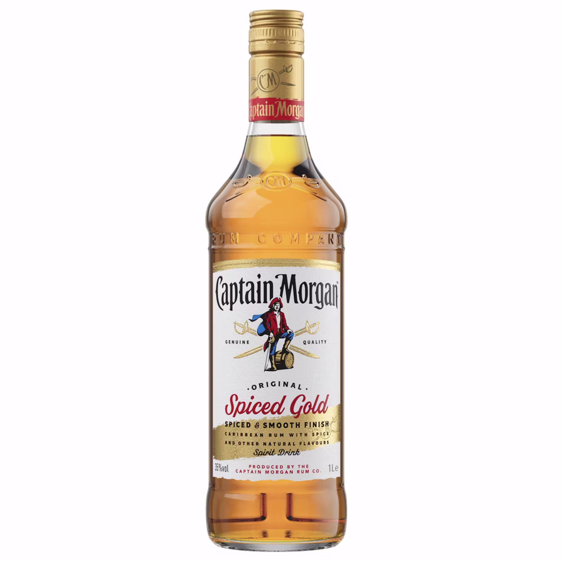 Captain Morgan Original Spiced Gold Spirit Drink, 1L front
