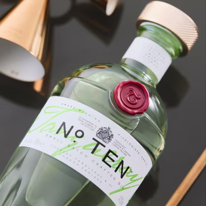 Tanqueray No.TEN Gin Bottle Close Up