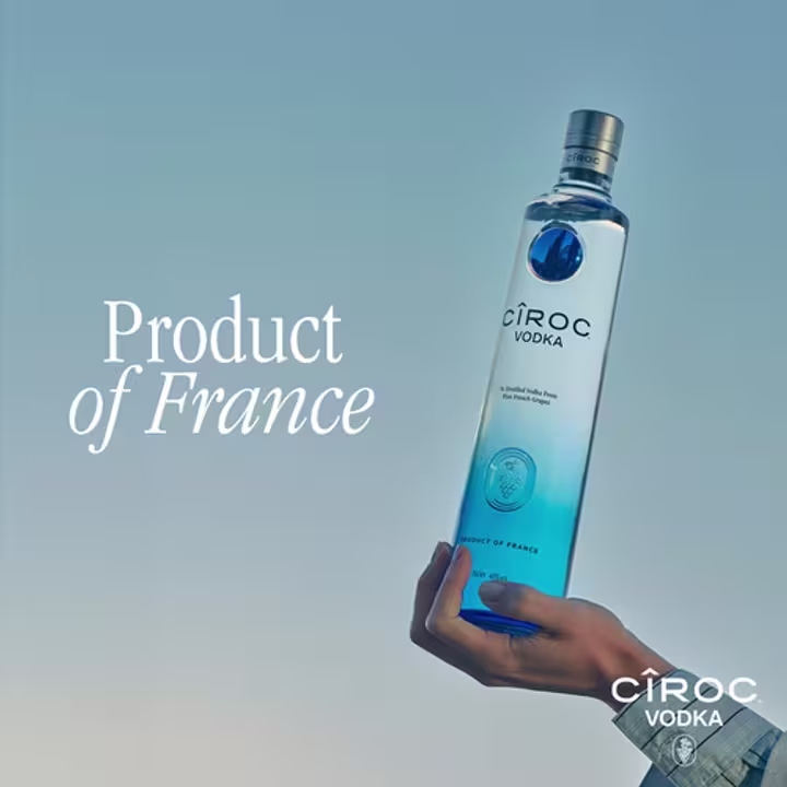 Ciroc Premium Vodka Bottle in a persons hand