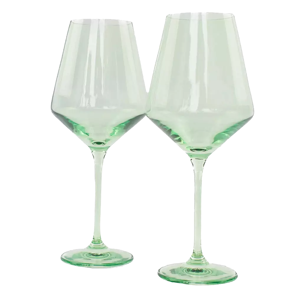 Estelle Wine Stemware, Set of Two | Coral Peach | The Bar US