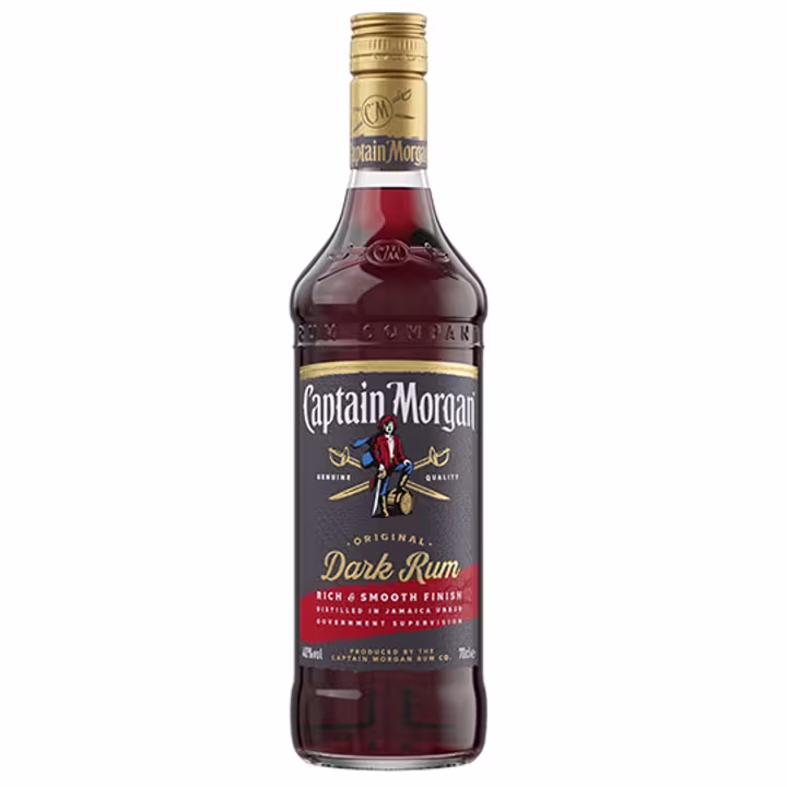 Captain Morgan Dark Rum, 0.7 L Front